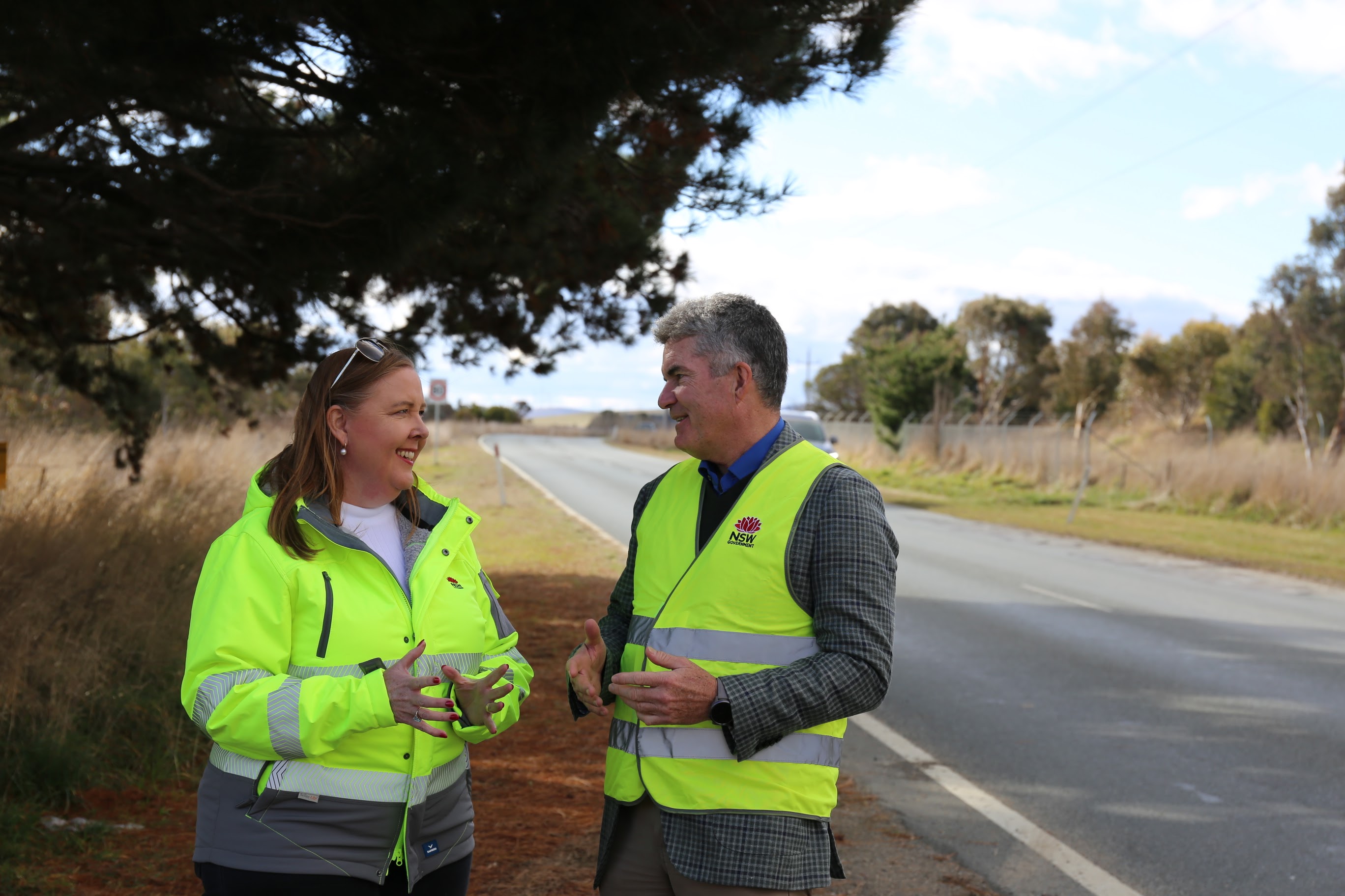 Media release - Regional Roads Minister inspects progress on Monaro roads Main Image